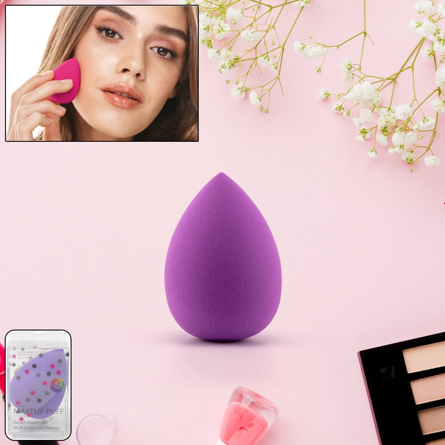Makeup Sponge for blending liquid Foundations, Powders, and Creams Makeup Sponge for blending liquid Foundations, Powders, and Creams